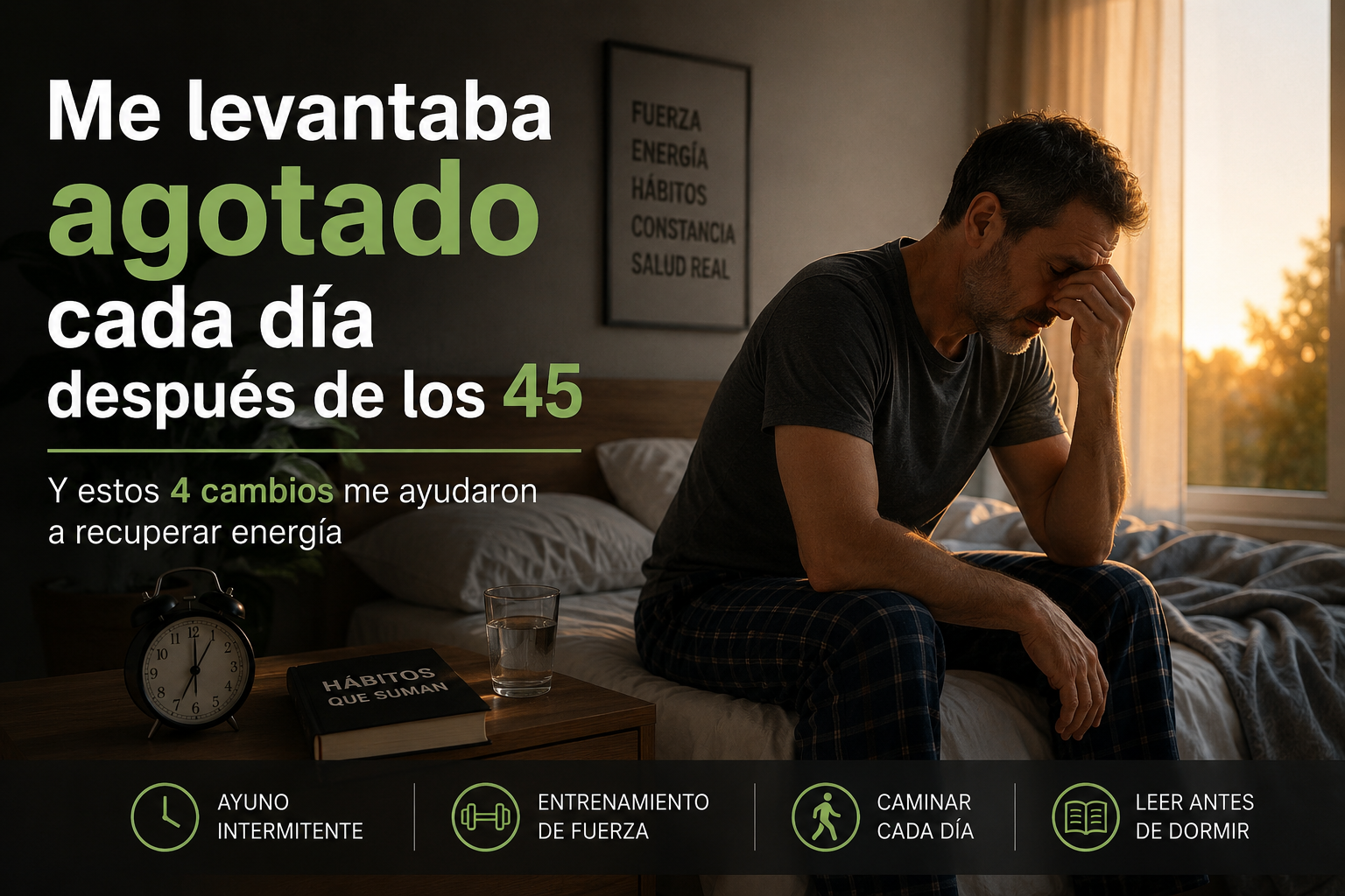 Me levantaba agotado cada día después de los 45 (y estos 4 cambios me ayudaron a recuperar energía)