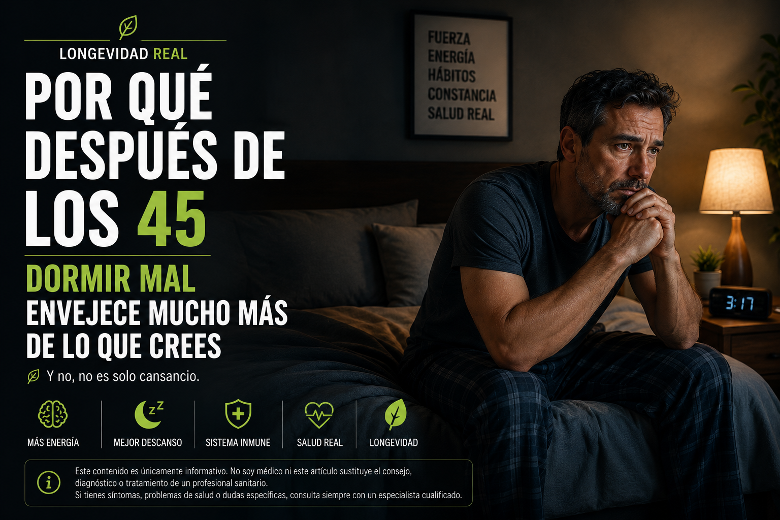Por qué después de los 45 dormir mal envejece mucho más de lo que crees
